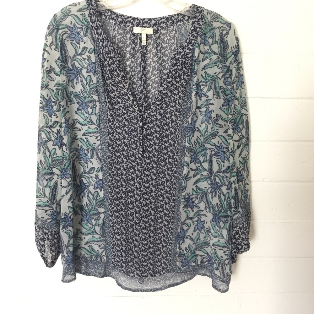Joie Silk Blouse Long Sleeve S